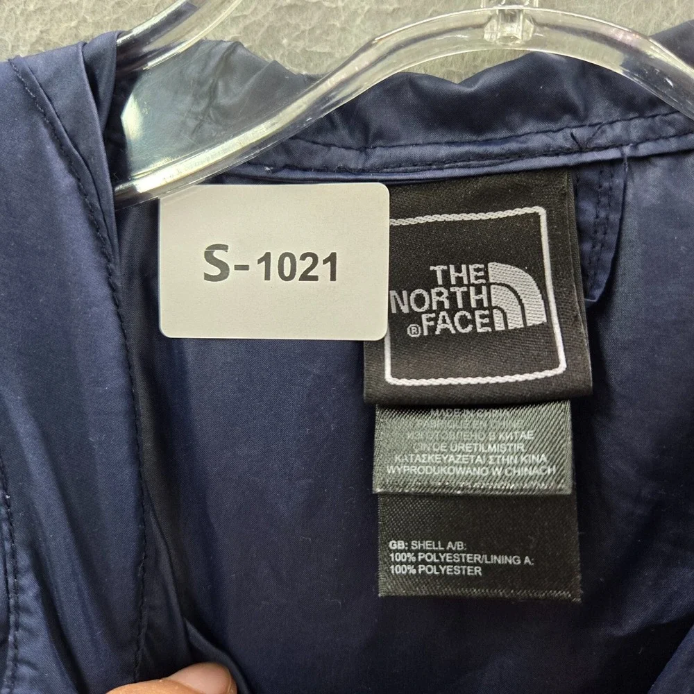 The North Face Men Jacket Medium Blue‎ Colorblock Windbreaker Full Zip Hooded